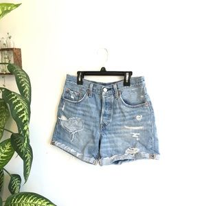 Levis 501 Vintage Highwaisted Denim Jean Shorts
